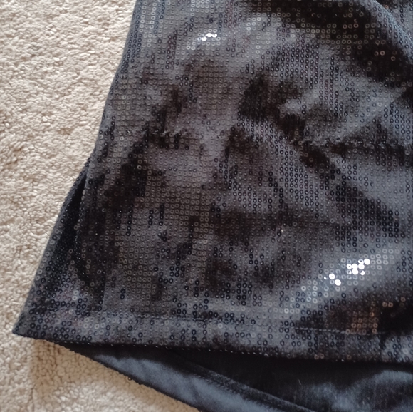 Women's Black Sequin Boyshorts - Picture 4 of 4